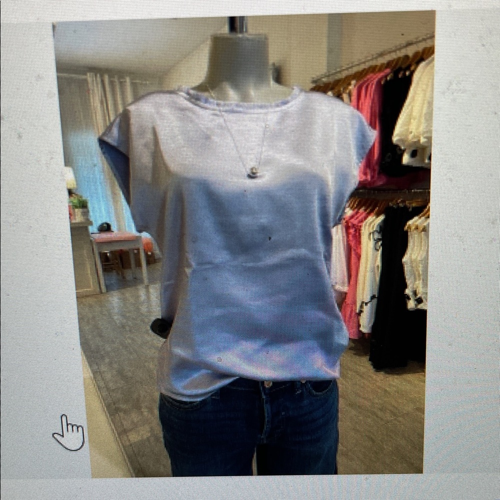 Melissa Nepton Baby blue Josh Women's top- nwt